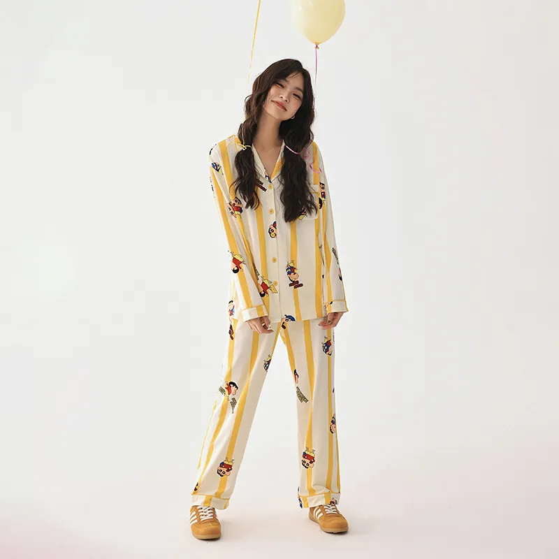 QINZUIMAO x Crayon Shinchan/ Pajama Set Women's Mango Color-2