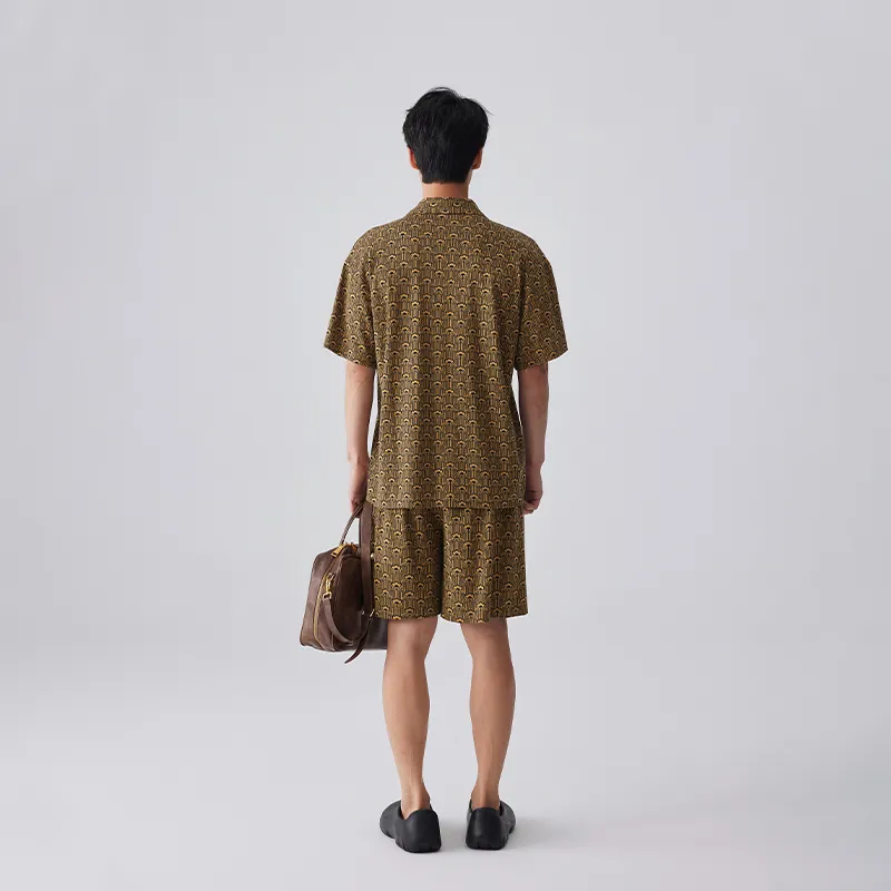 QINZUIMAO Pajama Set Men's Amber-1