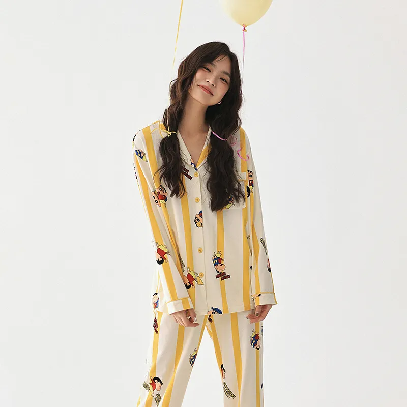 QINZUIMAO x Crayon Shinchan/ Pajama Set Women's Mango Color-3