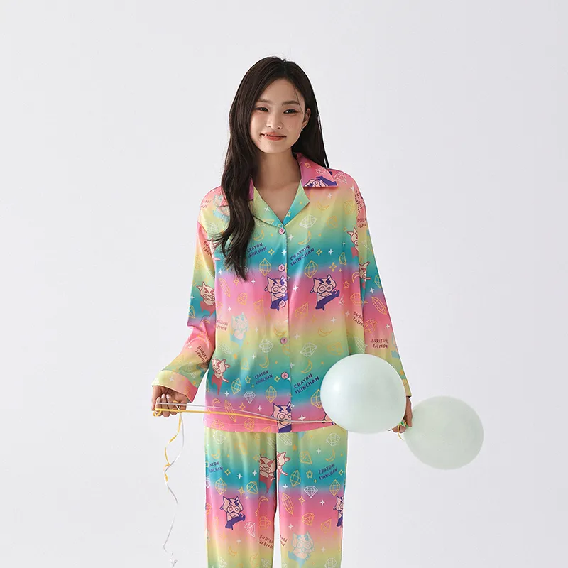 QINZUIMAO x Crayon Shinchan/ Pajama Set Women's Gift Box Set Neon-3