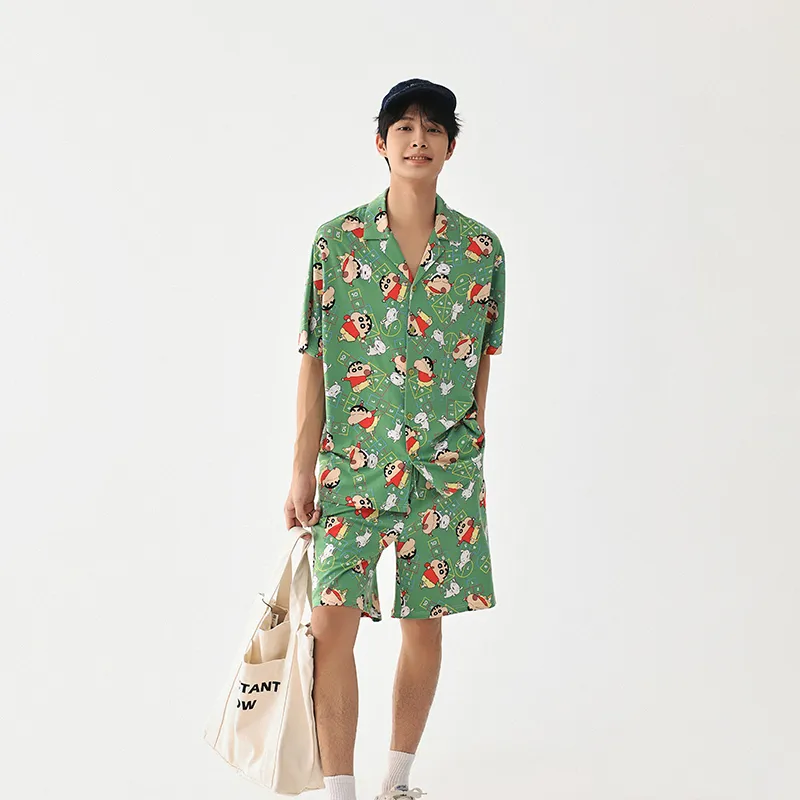 QINZUIMAO x Crayon Shinchan/, Pajama Set Men's-1