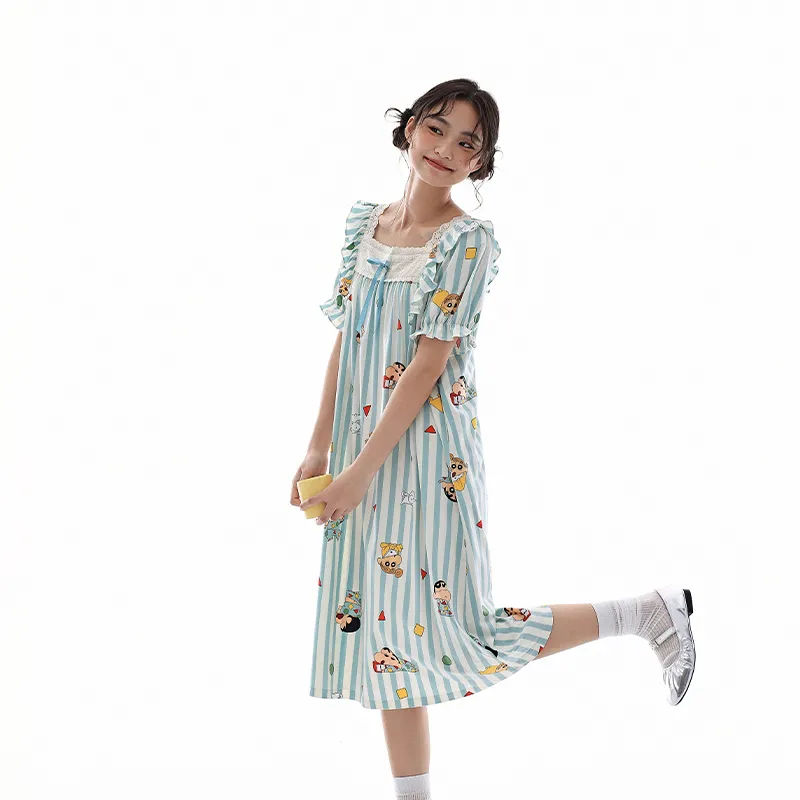 QINZUIMAO x LABIXIAOXIN,LIANMINGKUAN Nightgown Women's Illusion Blue-3