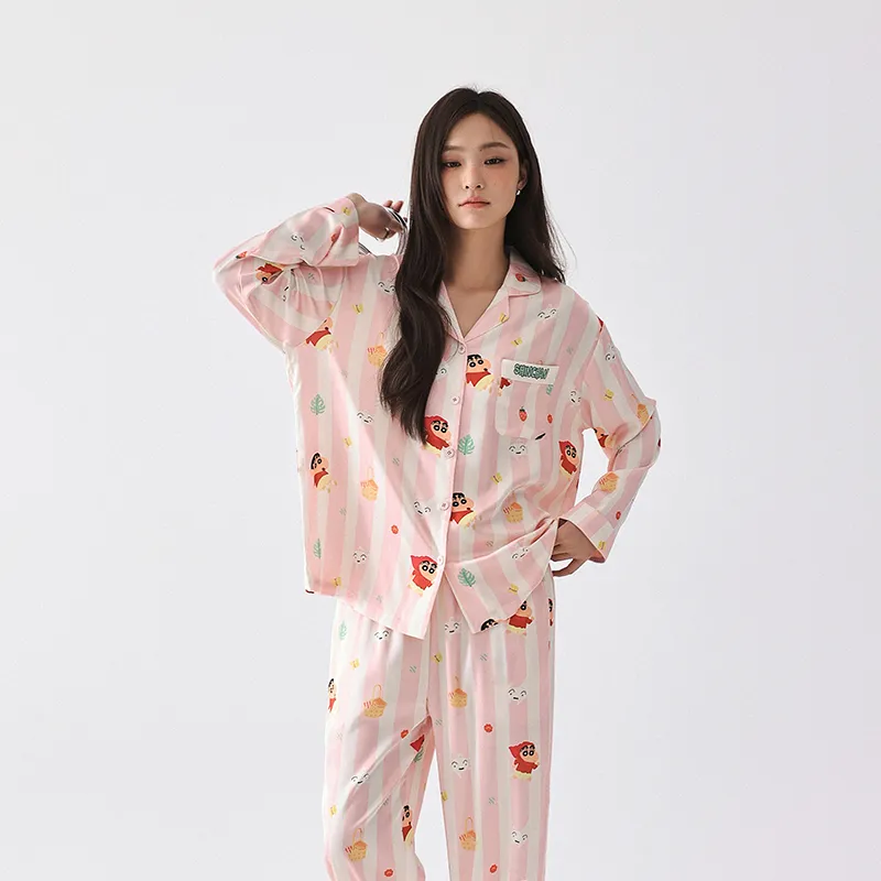 QINZUIMAO x Crayon Shinchan Pajama Set Women's Soft Pink-1