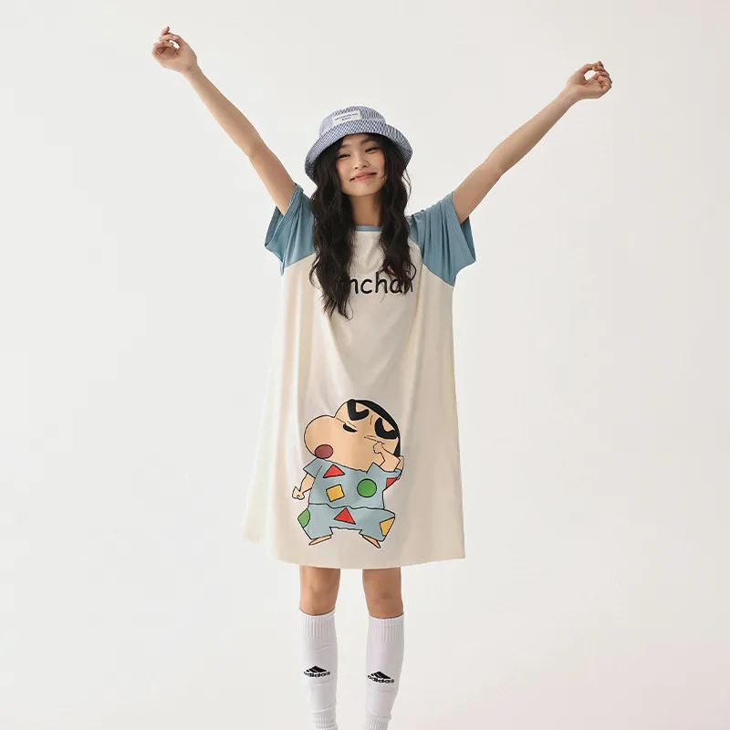 QINZUIMAO x Crayon Shinchan/, Nightgown Women's-1