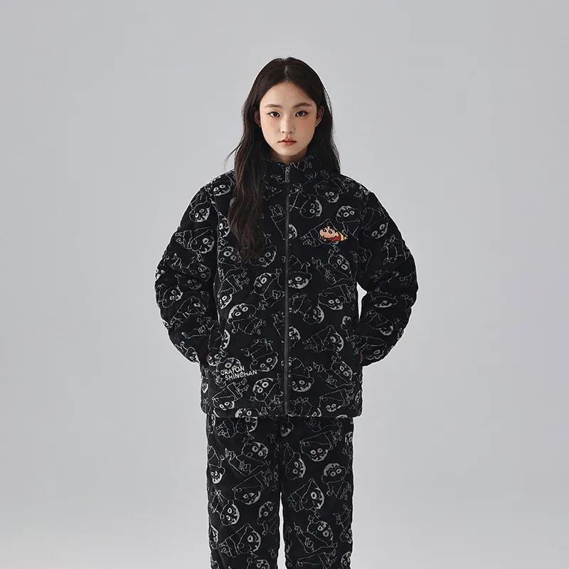 QINZUIMAO Pajama Set Women's Glaze Blue-2