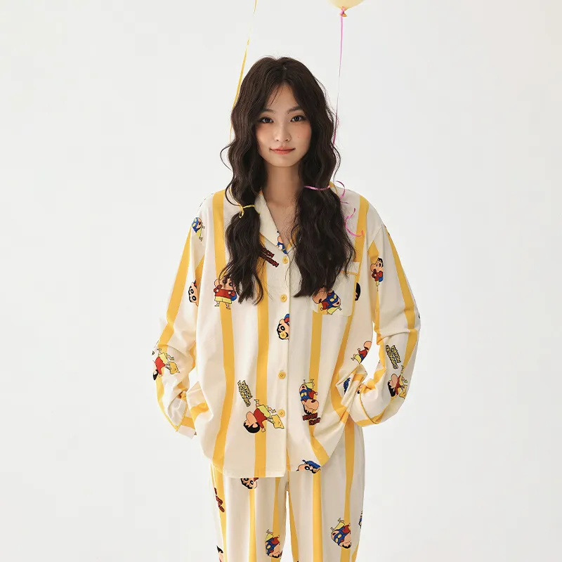 QINZUIMAO x Crayon Shinchan/ Pajama Set Women's Mango Color-4