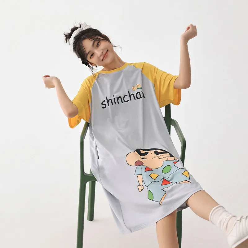 QINZUIMAO x Crayon Shinchan/, Nightgown Women's-10