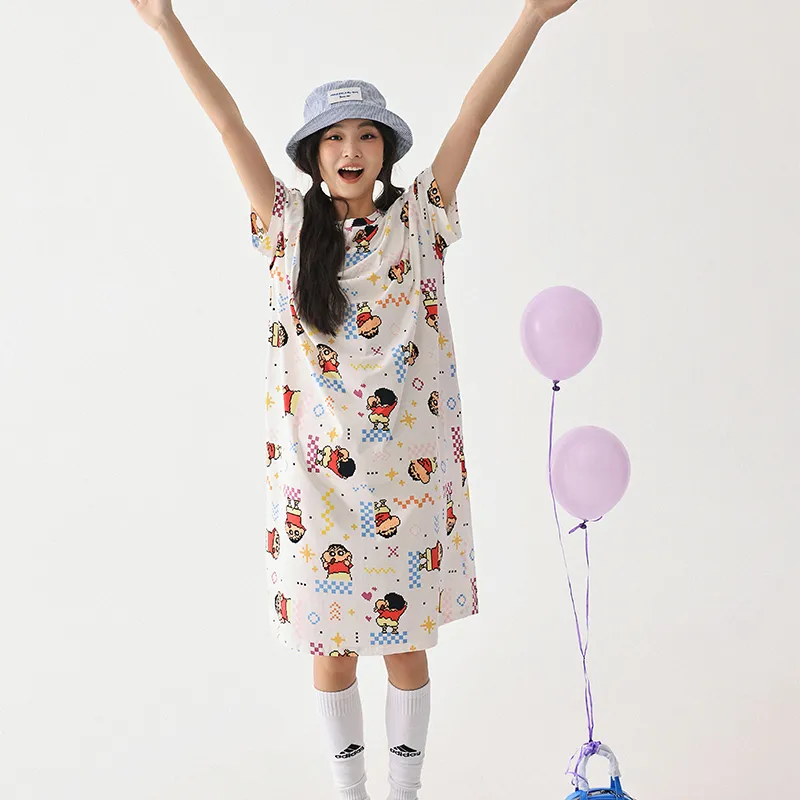 QINZUIMAO x SHINCHAN Nightgown Women's-1