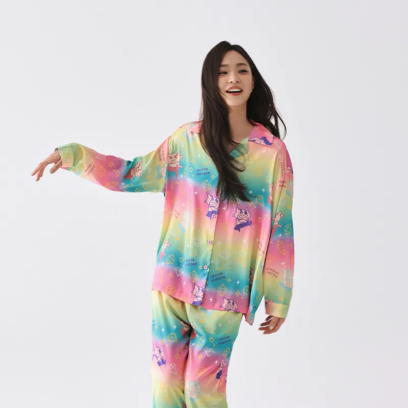 QINZUIMAO x Crayon Shinchan/ Pajama Set Women's Gift Box Set Neon-1