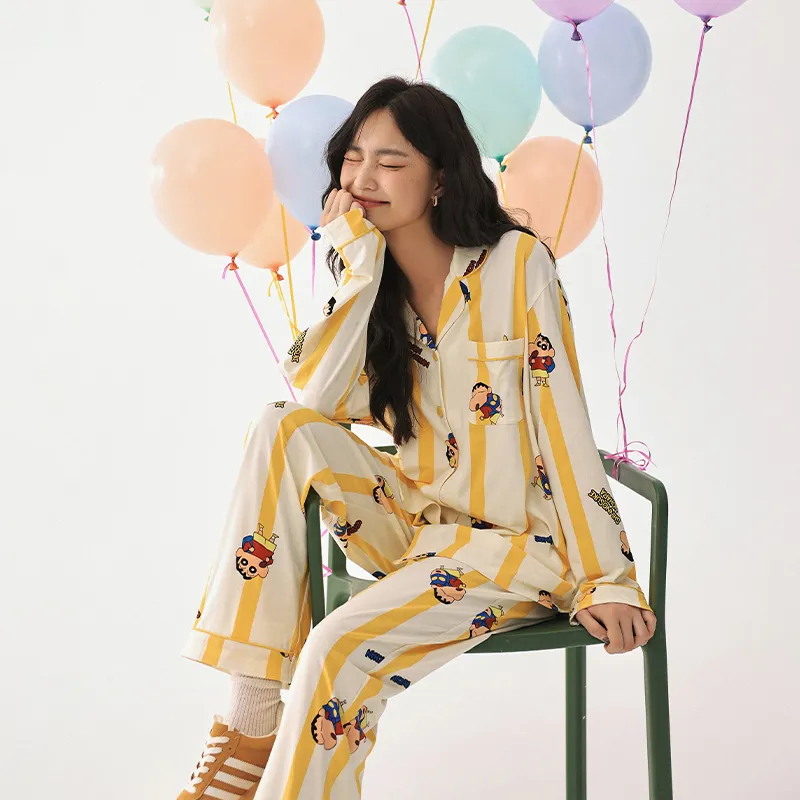 QINZUIMAO x Crayon Shinchan/ Pajama Set Women's Mango Color-1