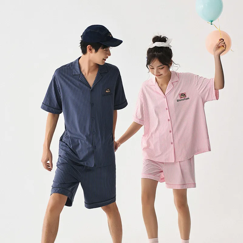 QINZUIMAO x Crayon Shinchan Pajama Set Women's Peach Blossom Pink-2