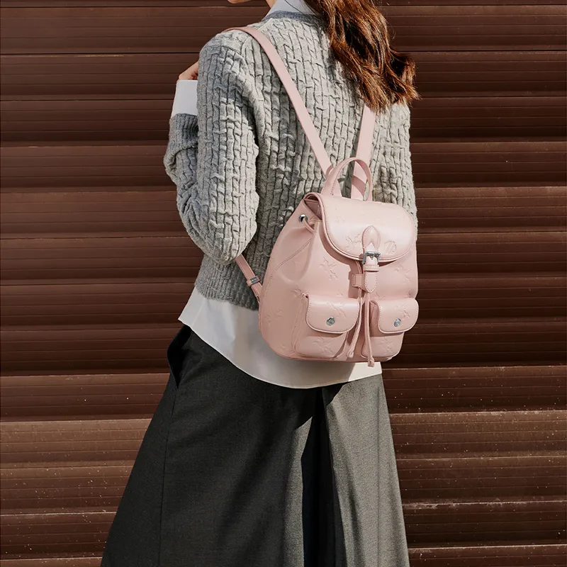 NUCELLE Artificial Leather Pegasus Collection Embossed Travel Bag Backpack Trumpets Women's Multicolor-13