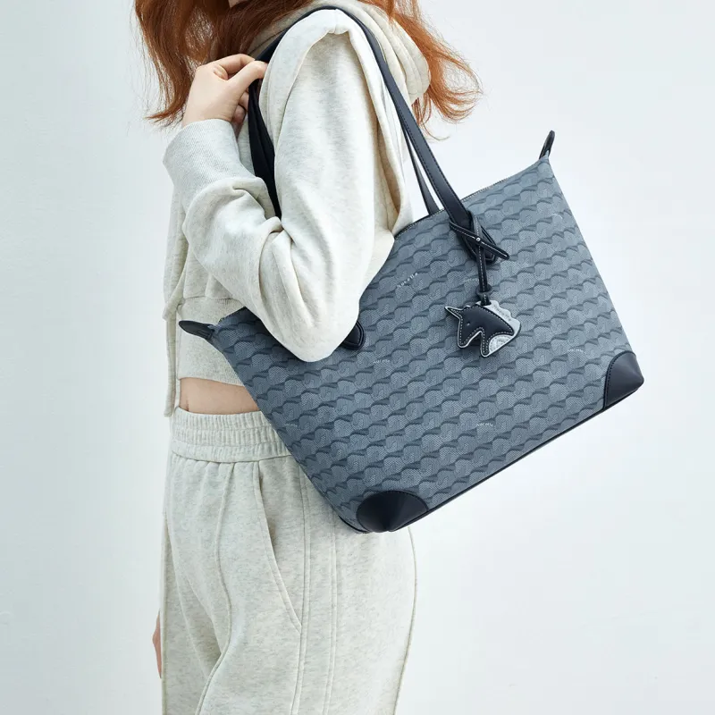 NUCELLE Fabric One Shoulder Shoulder Bag Tote Bag Laptop Bag Shopping Bag Women's Multicolor-11