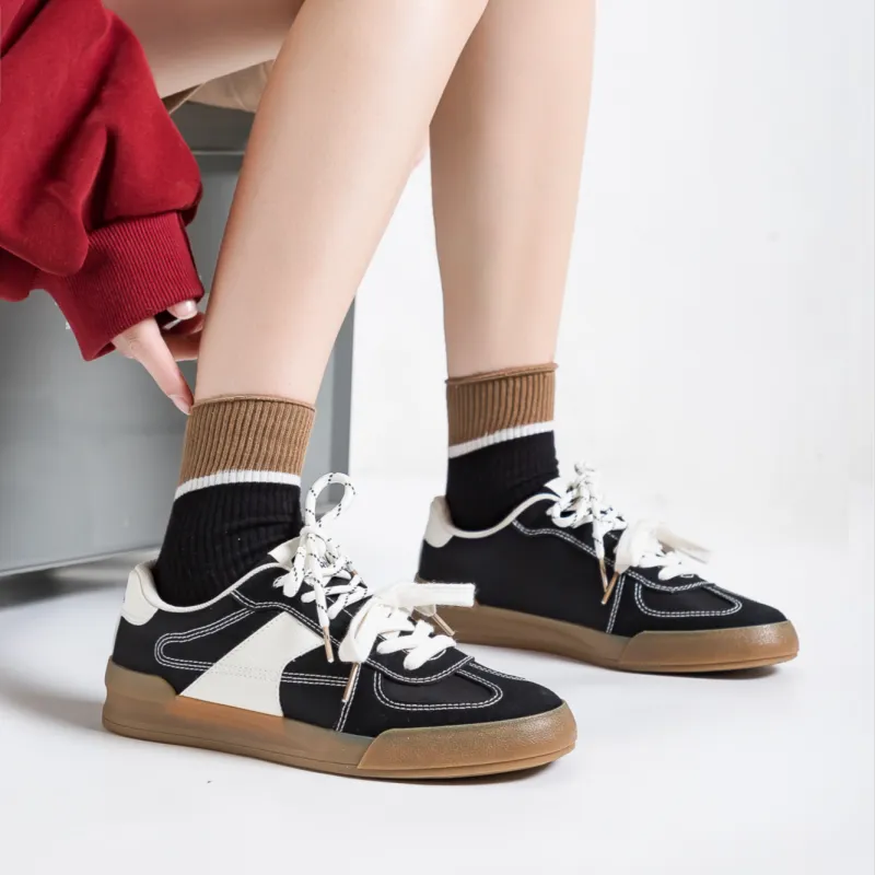 Warrior Lightweight And Breathable Low Top Skateboard Shoes Women's Black Rice-6