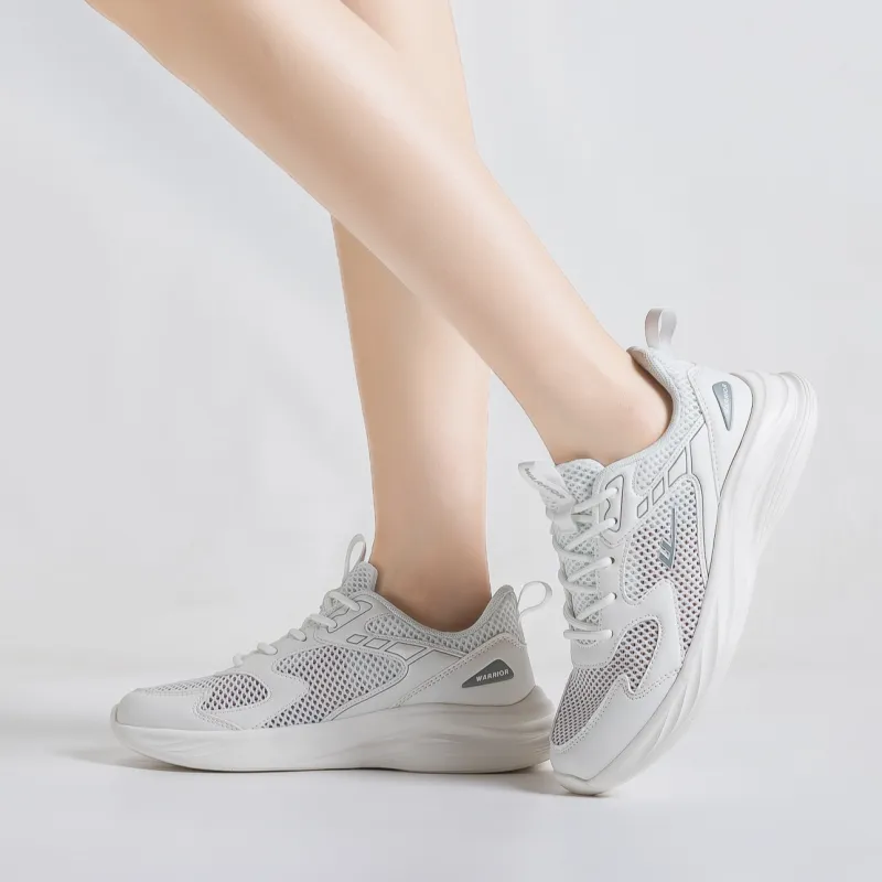 Warrior Breathable And Resilient Low Top Casual Shoes Unisex White-5