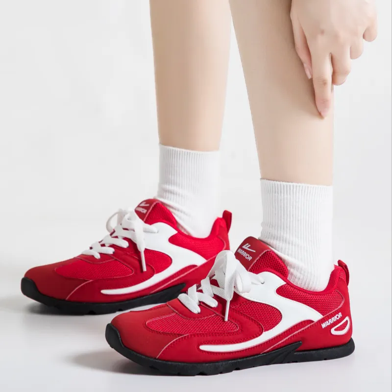 Warrior Breathable, Balanced, Lightweight Low Top Casual Shoes Women's Red White-5