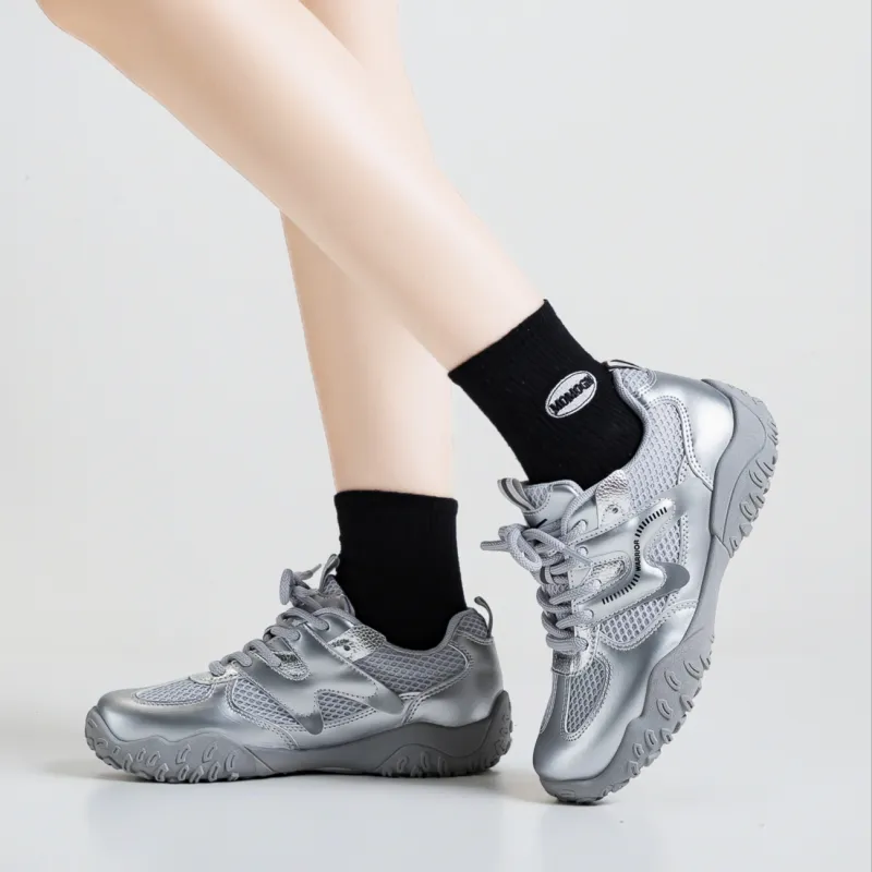 Warrior Coverage Slip Resistant Mid Top Casual Shoes Women's Silver Gray-6