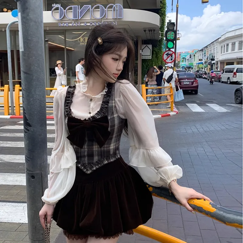 ACAINES Two Piece Skirt Sets Women's-5