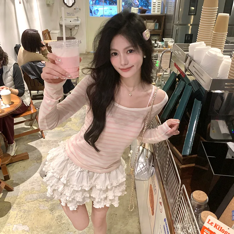ACAINES T Shirt Women's Pastel Pink-6