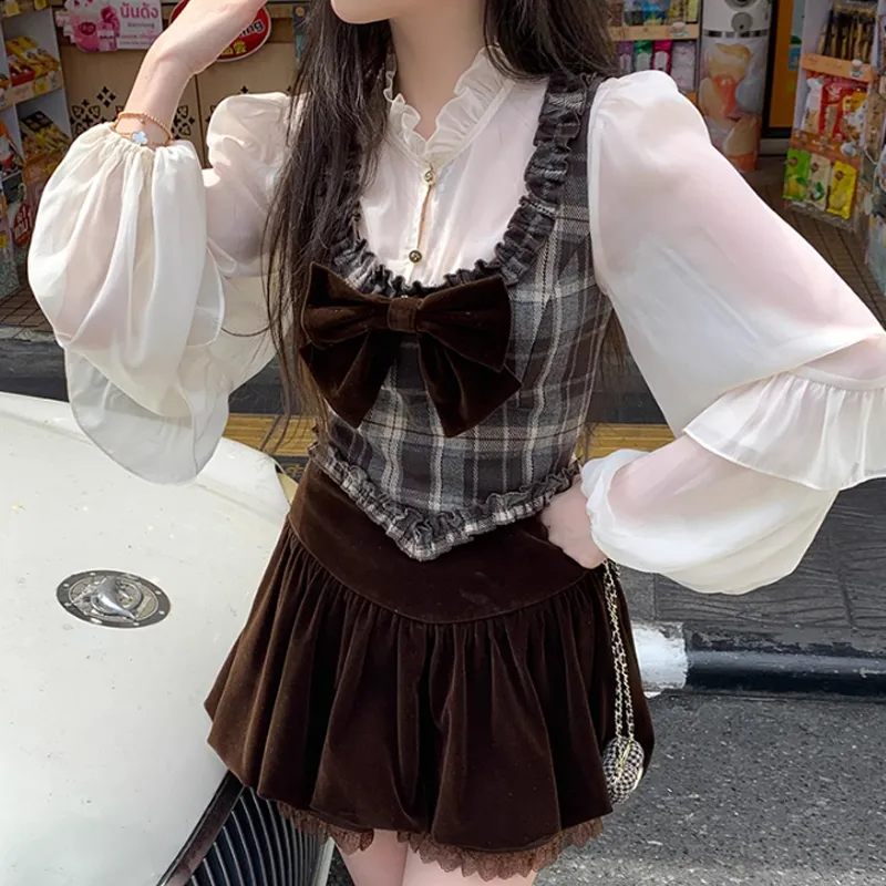 ACAINES Two Piece Skirt Sets Women's-6