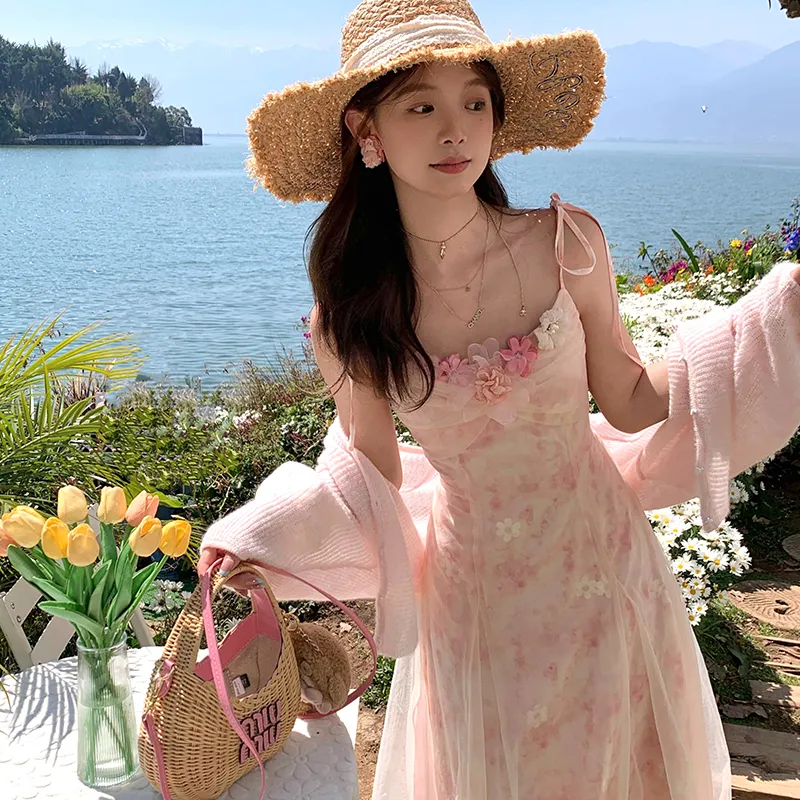 ACAINES Slip Dress Women's Cherry Blossom Pink-7