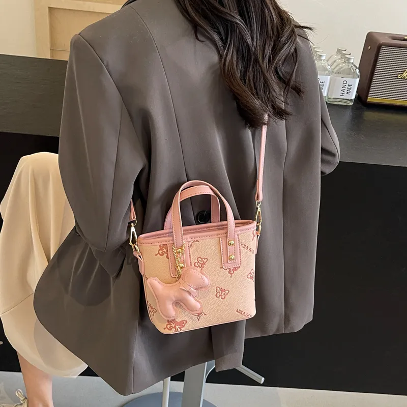HCXK PU Crossbody Bag Regular Women's Ecru/Black/Blue/Pink-25