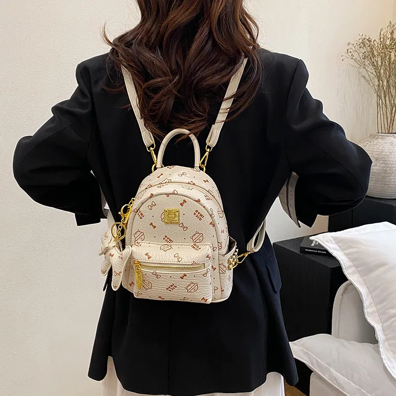 BAODIDAISHU PU Mini Backpack Women's Ecru/Brown/Pink/Beige/Yellow-29