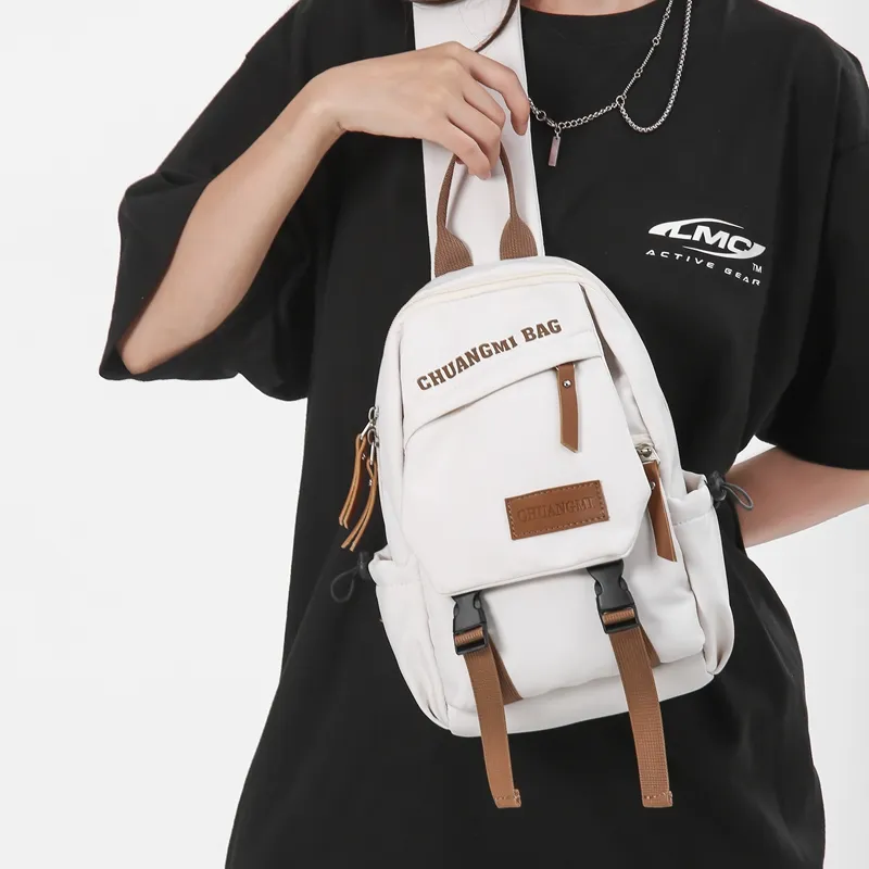 BAODIDAISHU Nylon Fabric Shoulder Bag Crossbody Bag Sling Bags Regular Unisex White Black Khaki Green-3