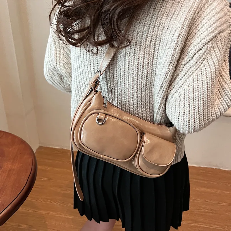 BAODIDAISHU PU Commute Shoulder Bag Crossbody Bag Medium Size Women's Multicolor-23