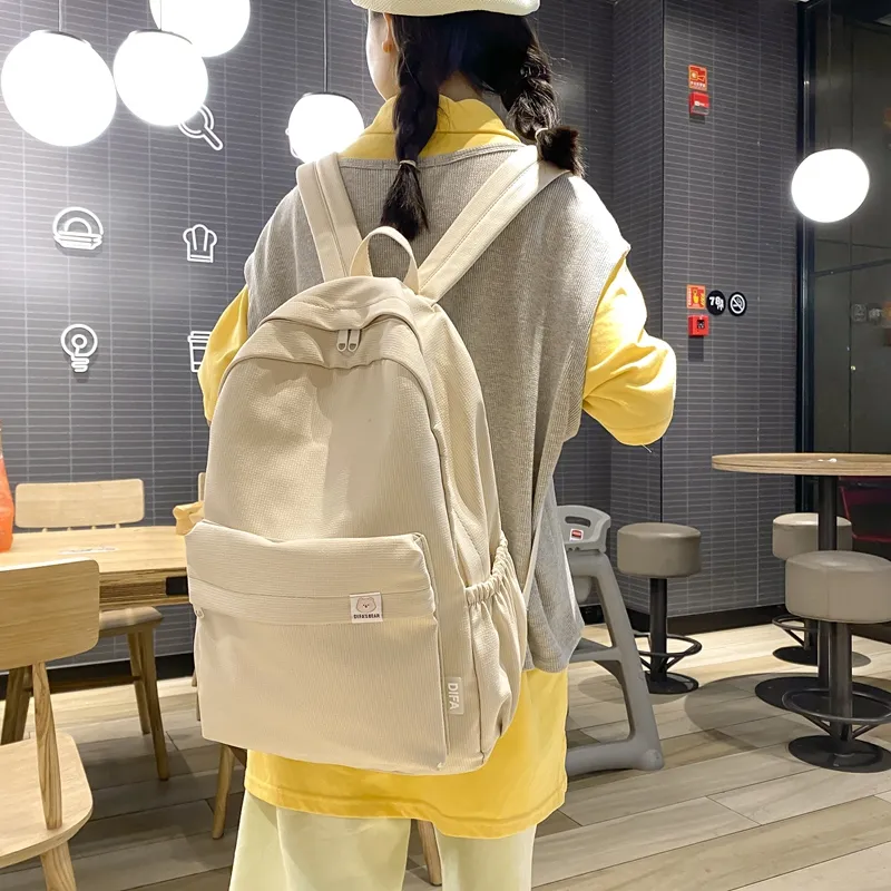 BAODIDAISHU Cotton Fabric Backpack Laptop Bag Backpack Women's Multicolor-18