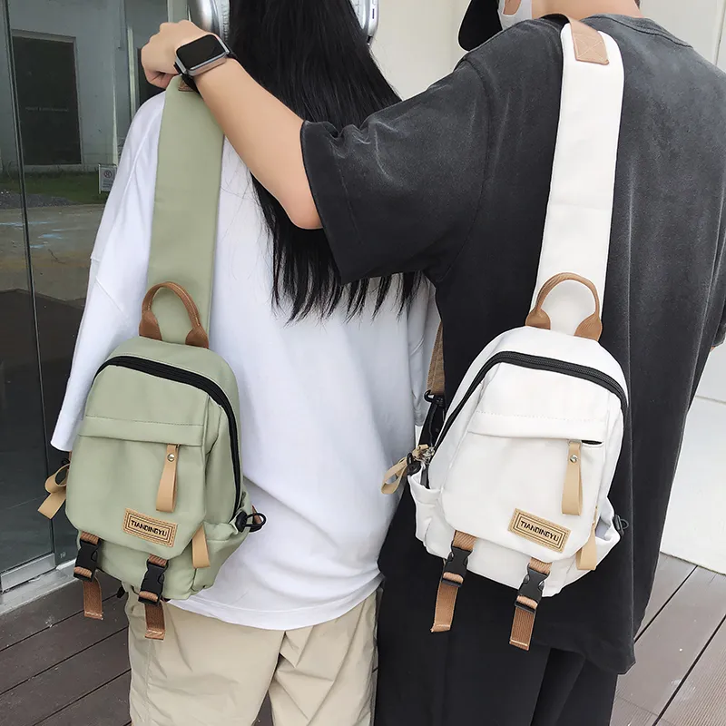 BAODIDAISHU Nylon Crossbody Bags Sling Bags Regular Unisex White/Black/Khaki/Green-1