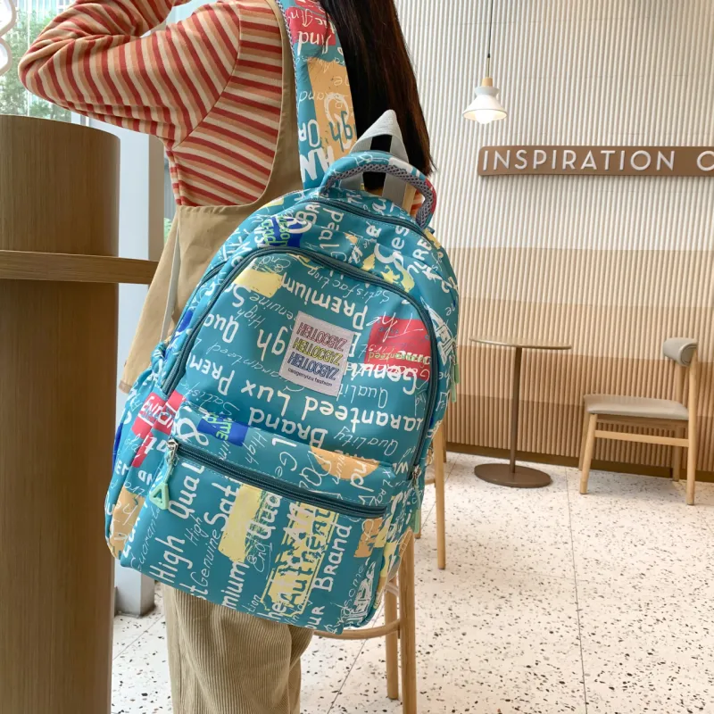 BAODIDAISHU Nylon Backpack Regular Unisex Multicolor-11