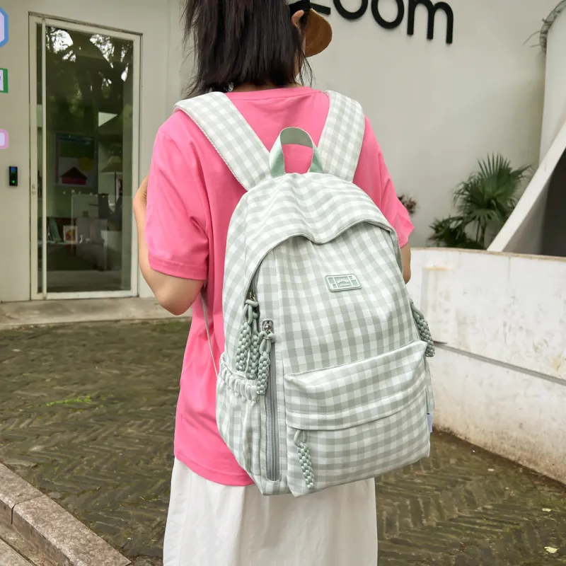 BAODIDAISHU Nylon Fabric Backpack Laptop Bag Backpack Regular Women's Black/Yellow/Green/Blue/Pink-11