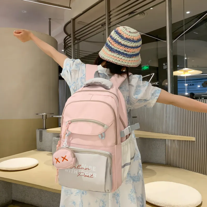 BAODIDAISHU Nylon Backpack Women's Multicolor-12