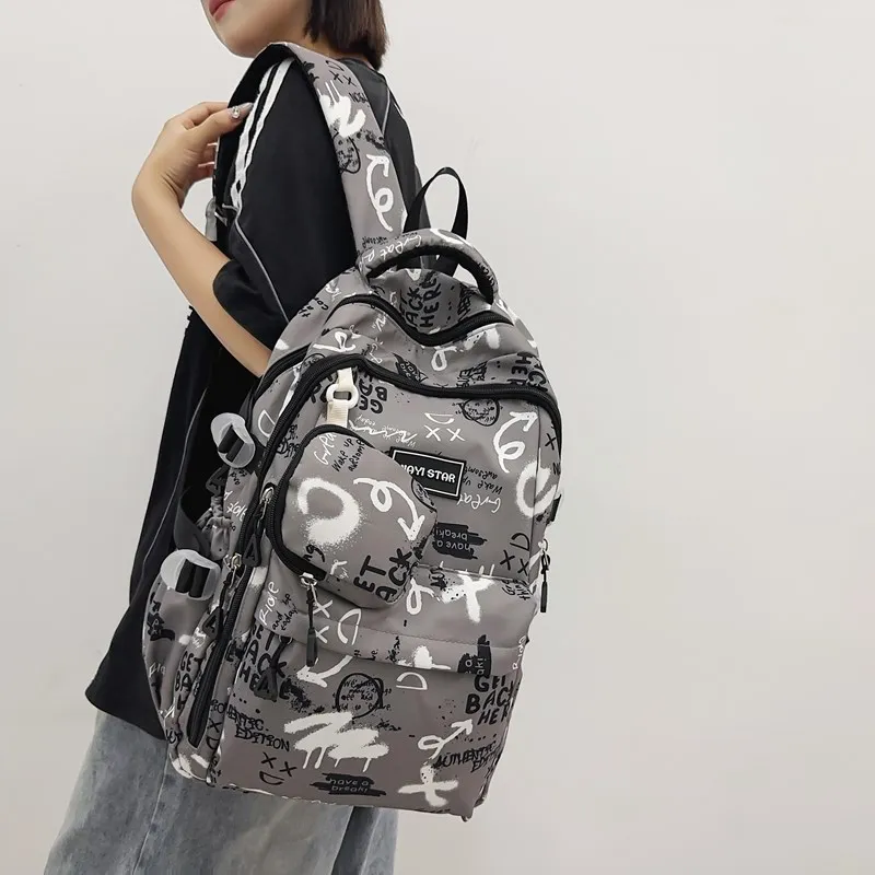 BAODIDAISHU Nylon Backpack Regular Unisex Multicolor-2
