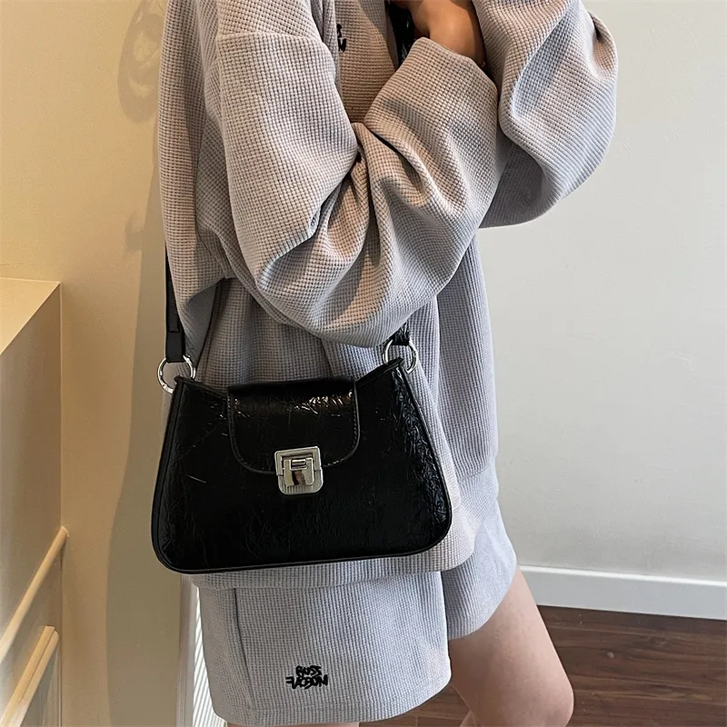 BAODIDAISHU PU Underarm Shoulder Bag Regular Women's White/Black/Yellow/Pink-9