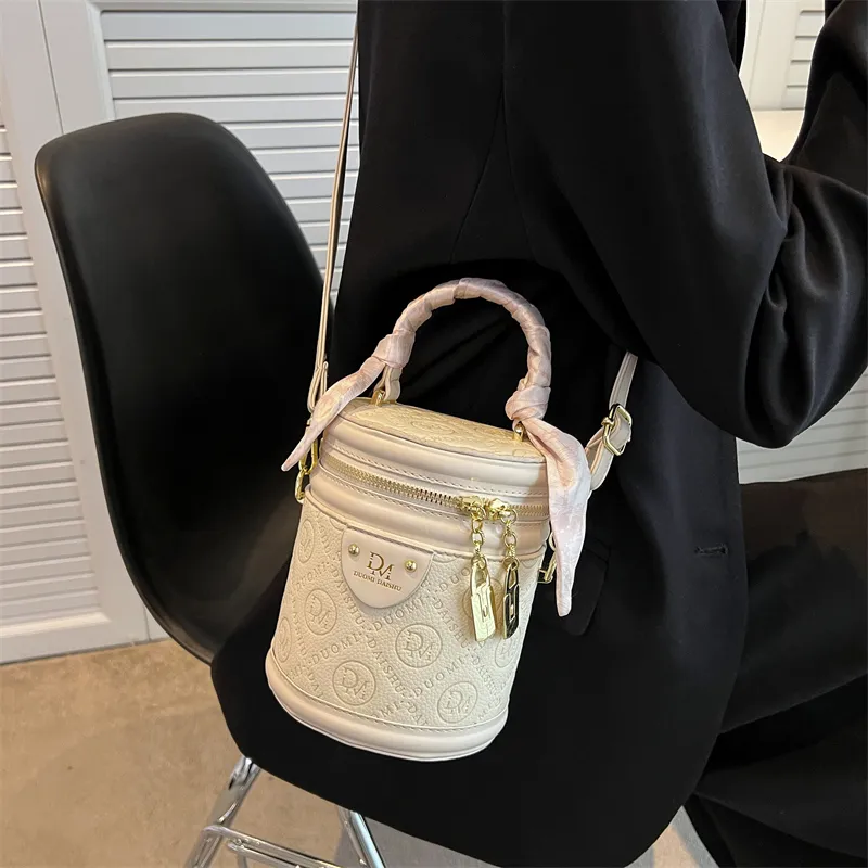 BAODIDAISHU PU Bucket Bag, Shoulder Bag, Handbag Medium Size Women's White/Black/Green/Pink-3