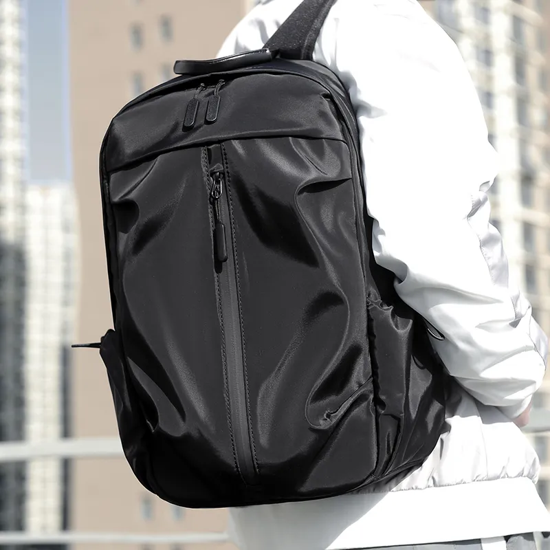 BAODIDAISHU Nylon Fabric Backpacks Men's Gray/Black/Blue-9