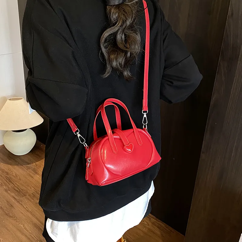 BAODIDAISHU PU Shoulder Bag, Crossbody Bag, Handbag Regular Women's Red Blue/Yellow Black/White-4