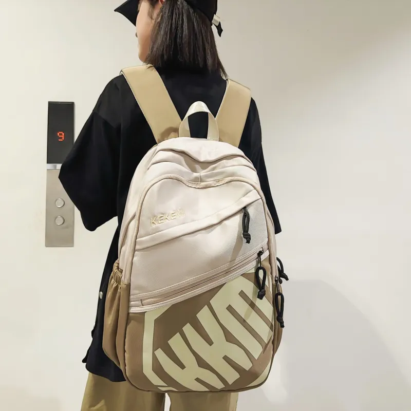 BAODIDAISHU Nylon Backpack Regular Unisex Multicolor-2