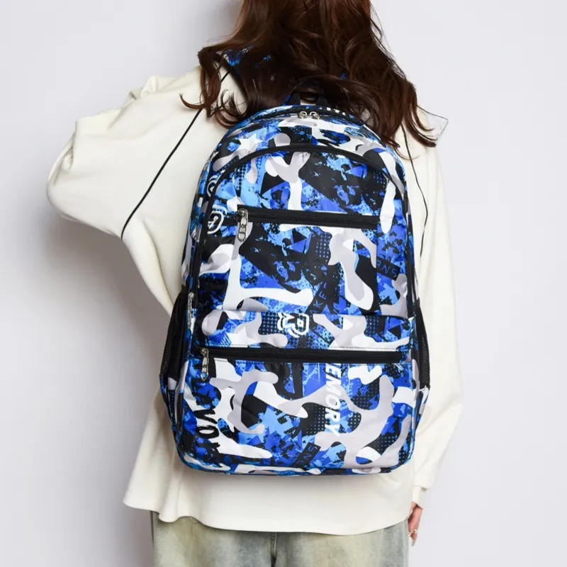 BAODIDAISHU Oxford Backpack Laptop Bag Backpack Unisex Black/Orange/Green/Blue-16