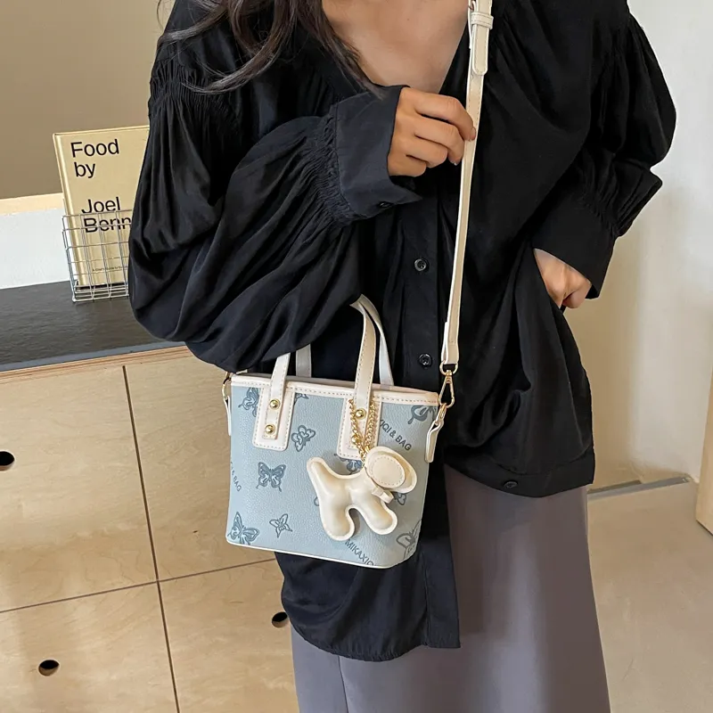 HCXK PU Crossbody Bag Regular Women's Ecru/Black/Blue/Pink-15