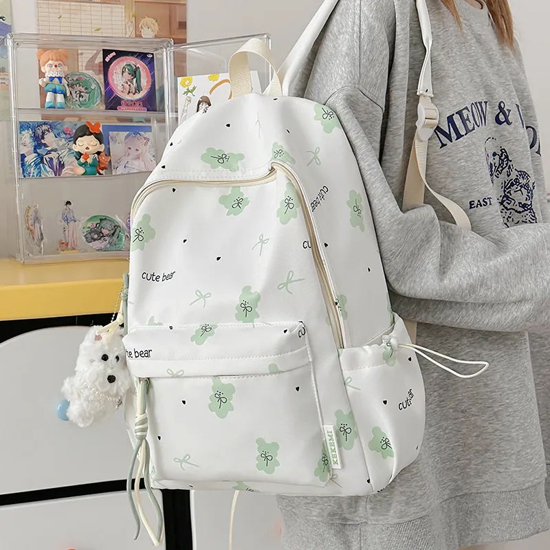BAODIDAISHU Nylon Backpack Women's Pink/Blue/Purple/Black/Yellow/Green-26