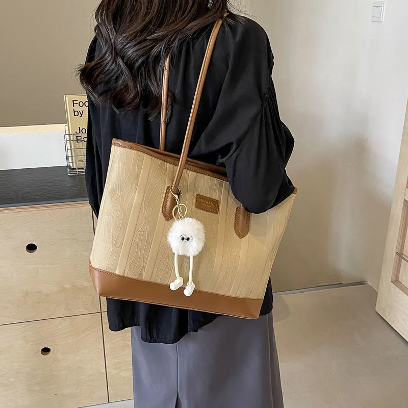 BAODIDAISHU PU Shoulder Bag Tote Handbag Women's White/Pink/Black/Khaki-21