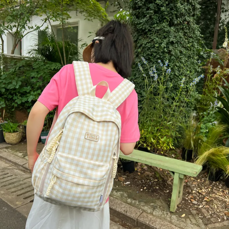 BAODIDAISHU Nylon Fabric Backpack Laptop Bag Backpack Regular Women's Black/Yellow/Green/Blue/Pink-5