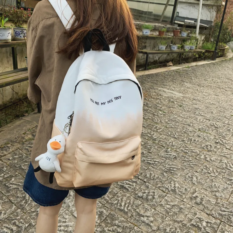 BAODIDAISHU Canvas Backpack Regular Unisex Gray/Khaki/Green/Blue-6