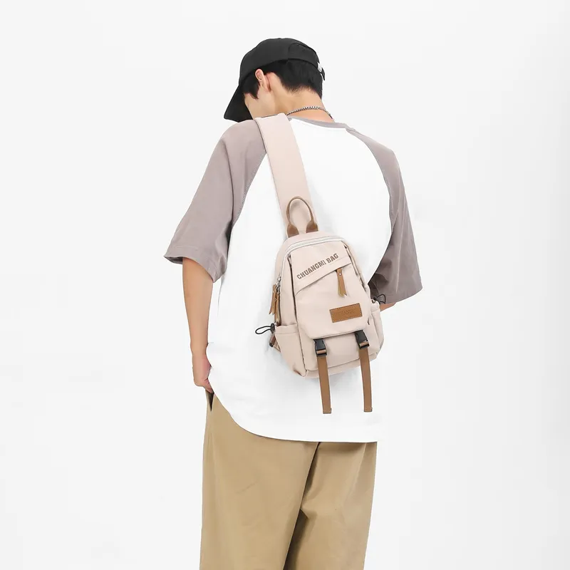 BAODIDAISHU Nylon Fabric Shoulder Bag Crossbody Bag Sling Bags Regular Unisex White Black Khaki Green-10