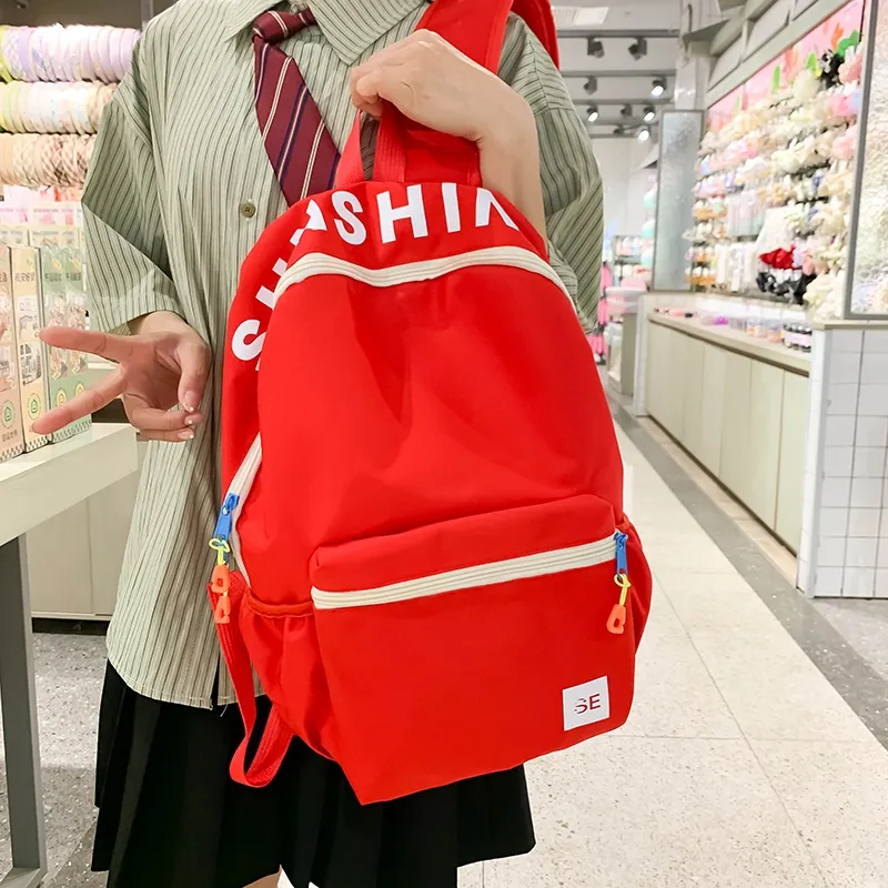 BAODIDAISHU Nylon Backpack Regular Women's Blue/Pink/Yellow/Red-17