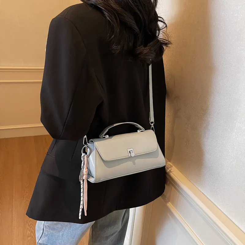 BAODIDAISHU Pu Compact Handbag, Shoulder Bag, Crossbody Bag Women's Ecru/Brown/Coffee/Black-18