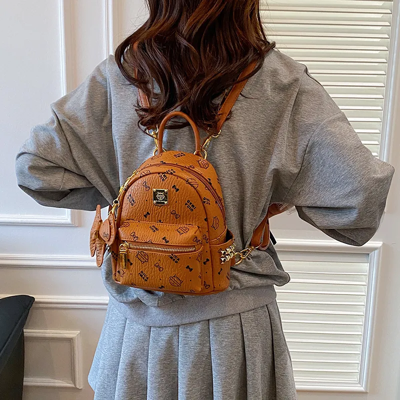 BAODIDAISHU PU Mini Backpack Women's Ecru/Brown/Pink/Beige/Yellow-11